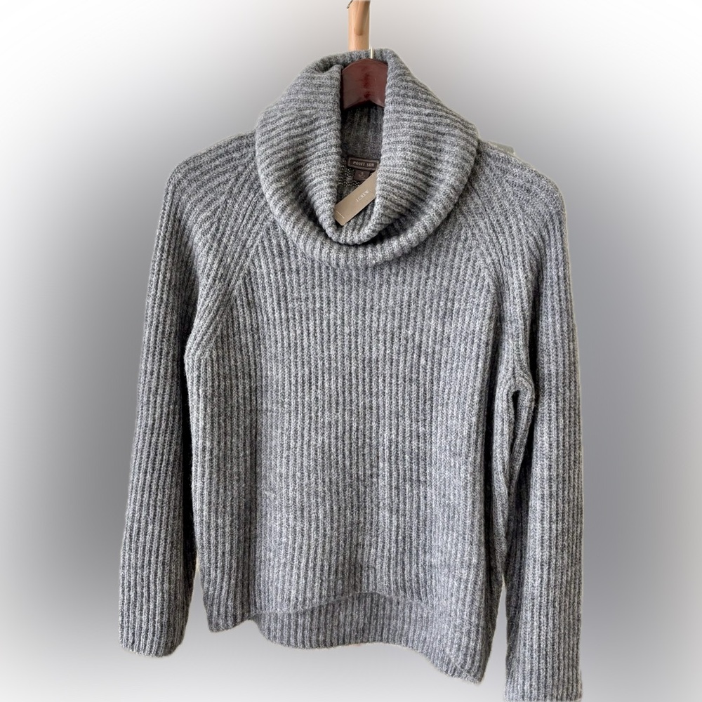 J. Crew Heather Gray Cowl Neck Sweater